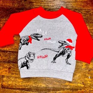 Free Planet Boys 12 months Dinosaur Christmas Sweatshirt